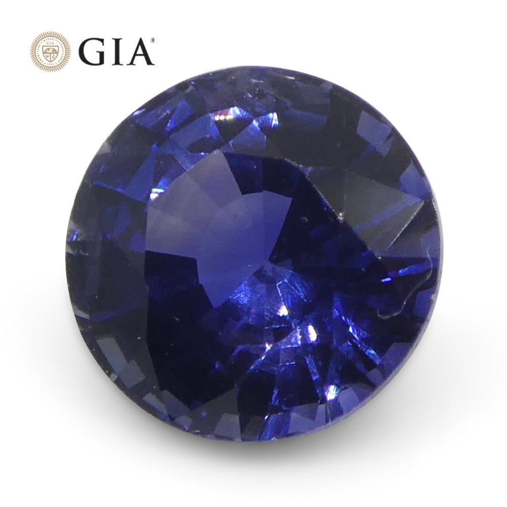 1.23ct Round Blue Sapphire GIA Certified Sri Lanka - Skyjems Wholesale Gemstones
