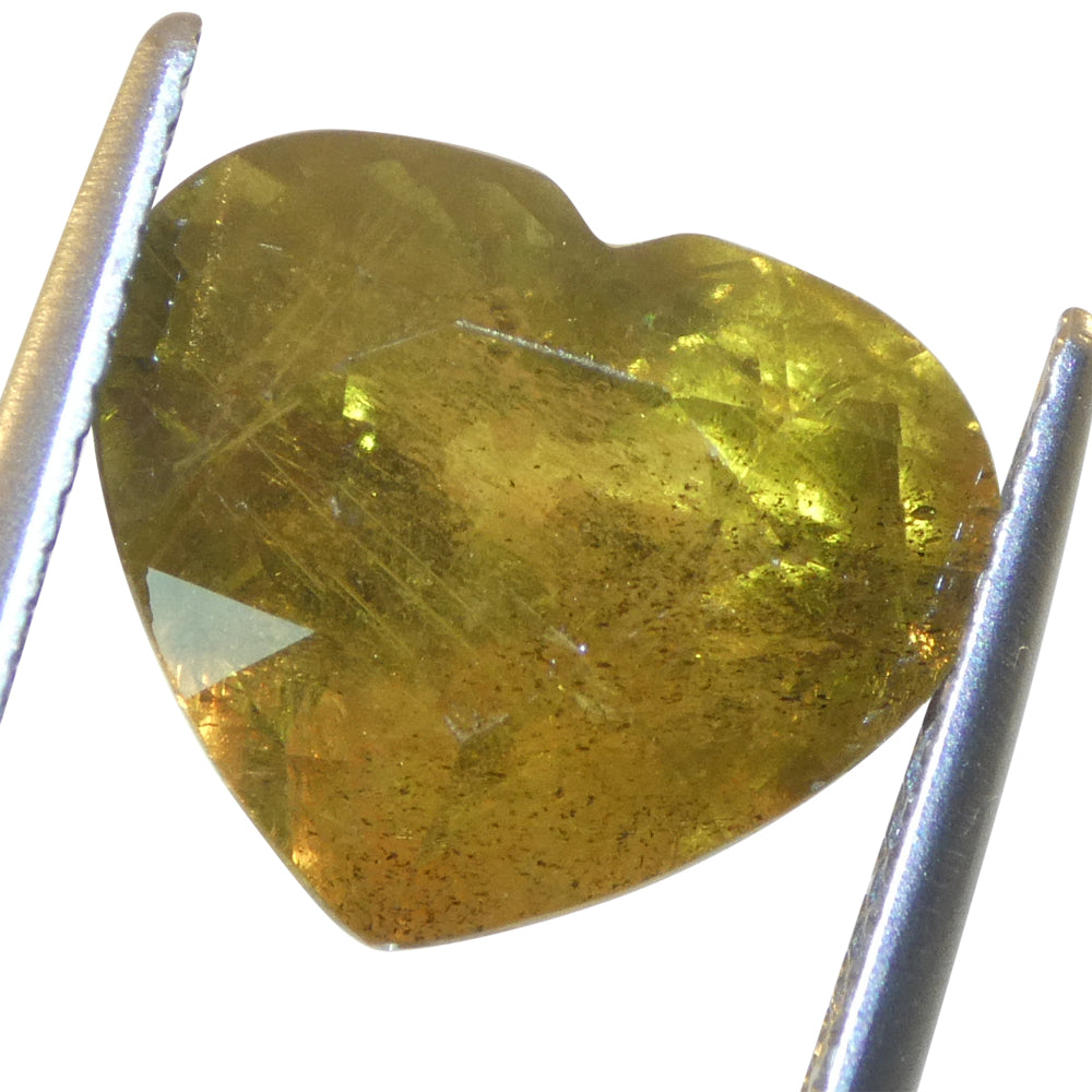 9.64ct Heart Brown-Yellow to Pinkish Brown Sapphire GIA Certified East Africa Unheated - Skyjems Wholesale Gemstones