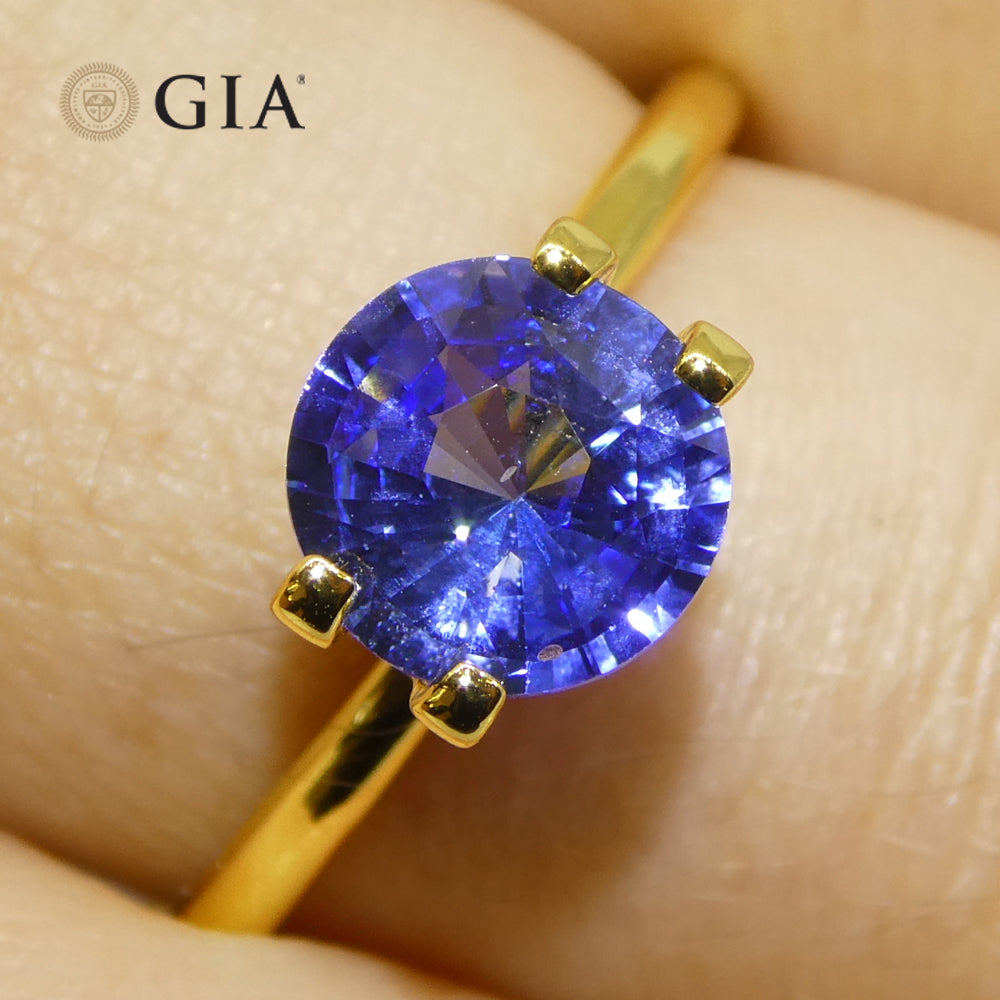 1.66ct Round Blue Sapphire GIA Certified Sri Lanka - Skyjems Wholesale Gemstones