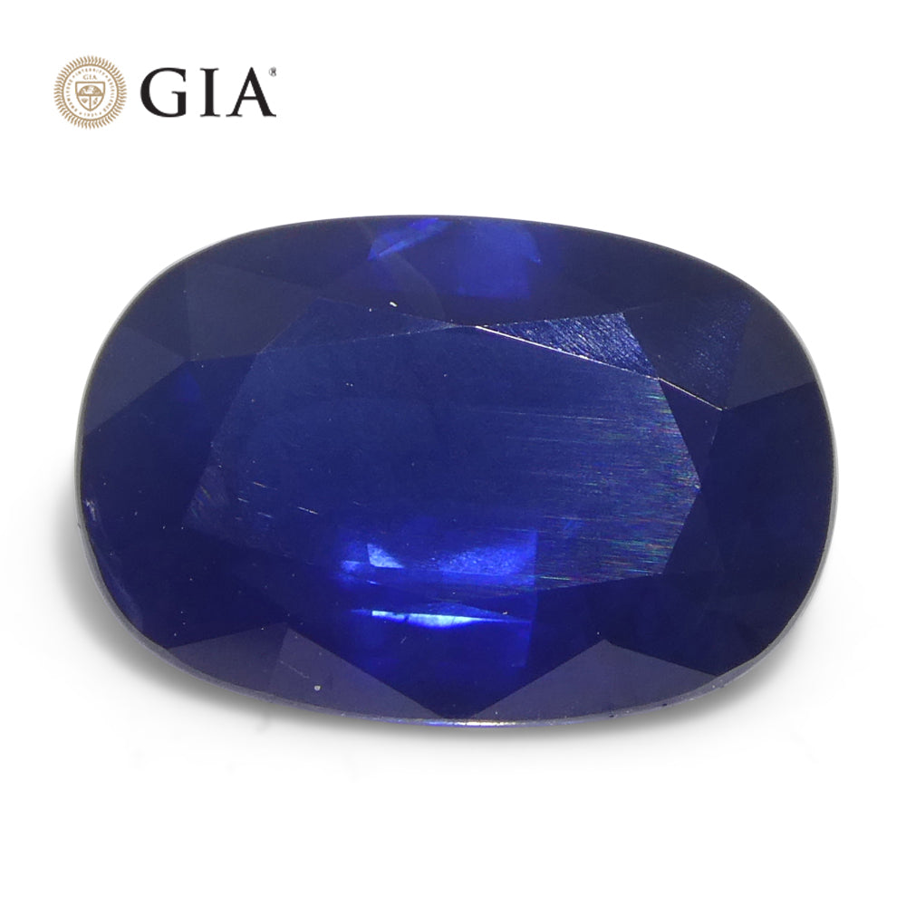 3.67ct Cushion Blue Sapphire GIA Certified Ethiopia - Skyjems Wholesale Gemstones