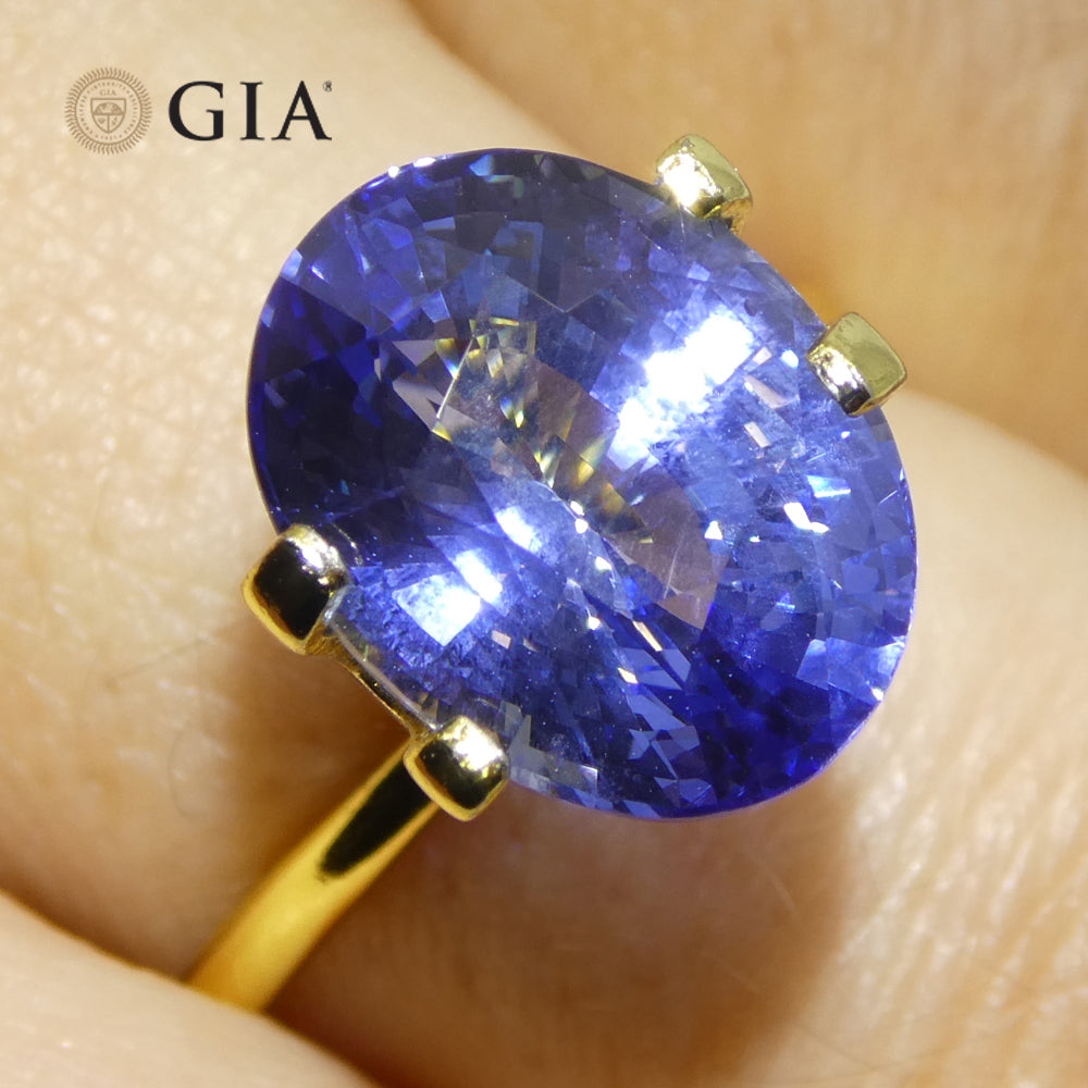 6.52ct Oval Blue Sapphire GIA Certified Sri Lanka - Skyjems Wholesale Gemstones