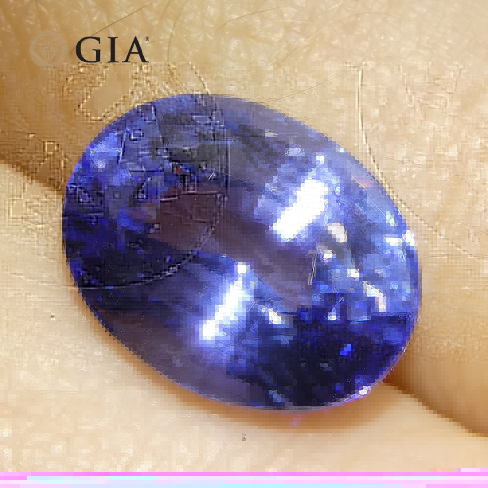 6.52ct Oval Blue Sapphire GIA Certified Sri Lanka - Skyjems Wholesale Gemstones