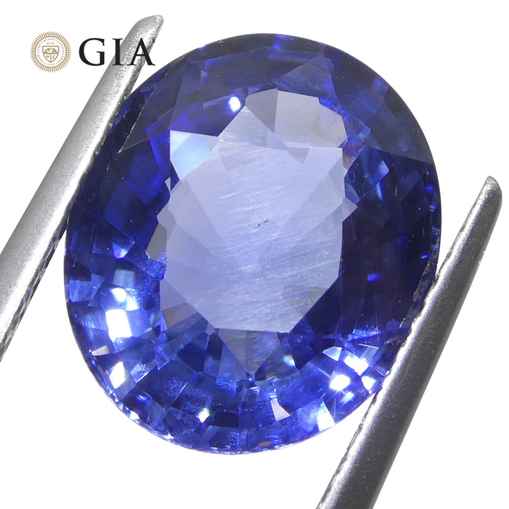 5.79ct Oval Blue Sapphire GIA Certified Sri Lanka - Skyjems Wholesale Gemstones