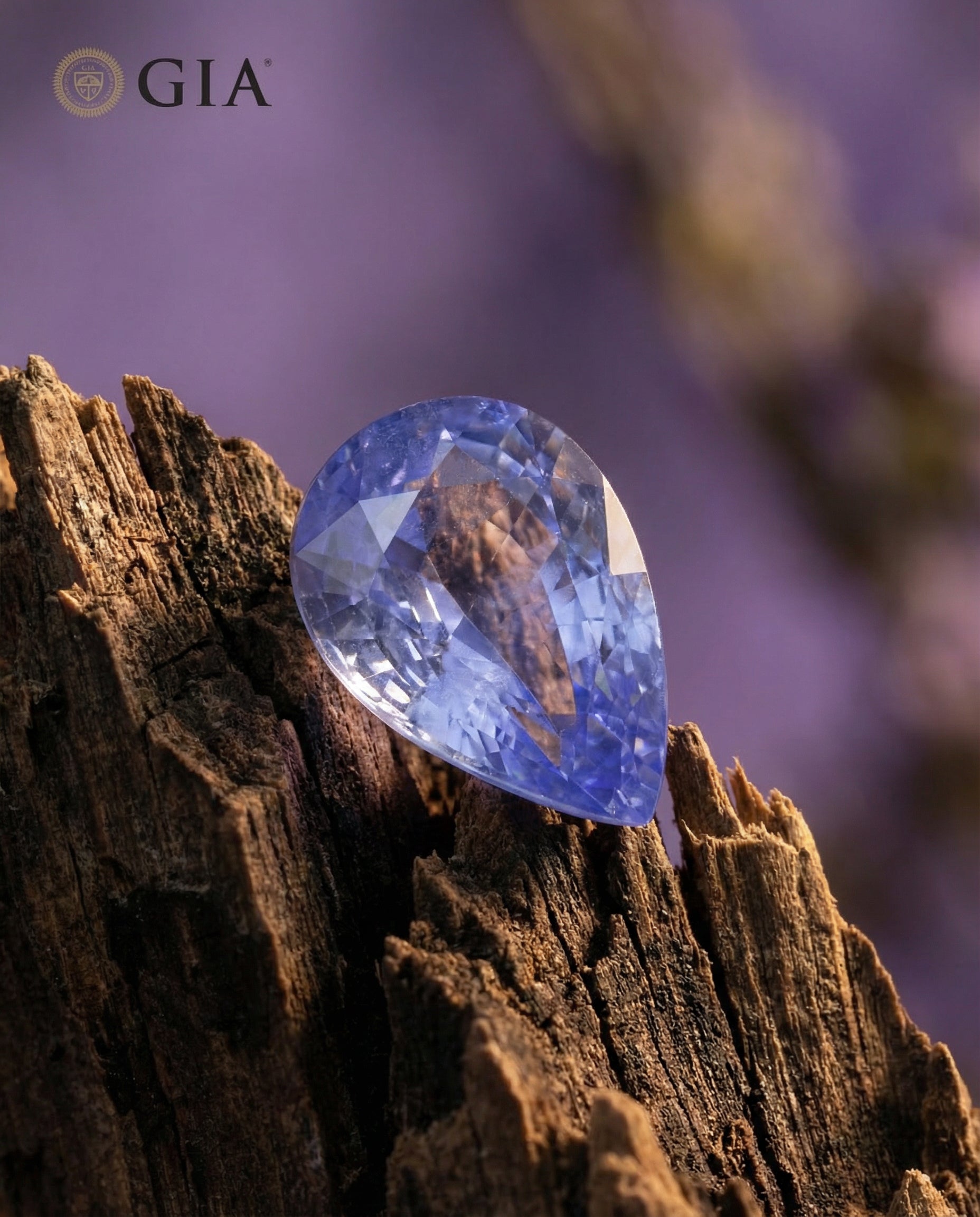 10.62ct Pear Blue Sapphire GIA Certified Sri Lanka - Skyjems Wholesale Gemstones