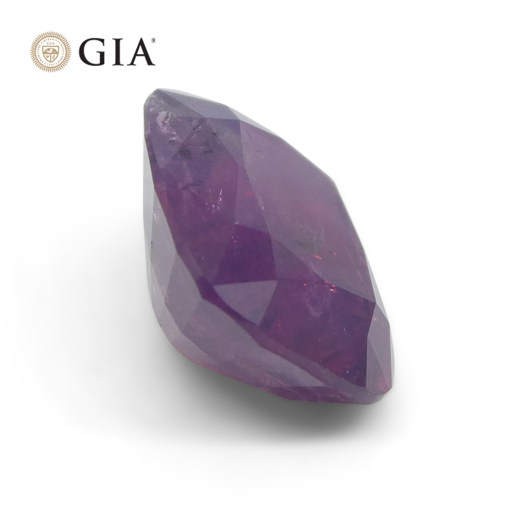 5.96ct Cushion Trapiche-Like Pinkish Purple Sapphire GIA Certified, Pakistan / Kasmir Unheated - Skyjems Wholesale Gemstones