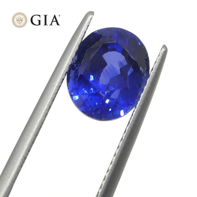 5.62ct Oval Blue Sapphire GIA Certified Sri Lanka - Skyjems Wholesale Gemstones