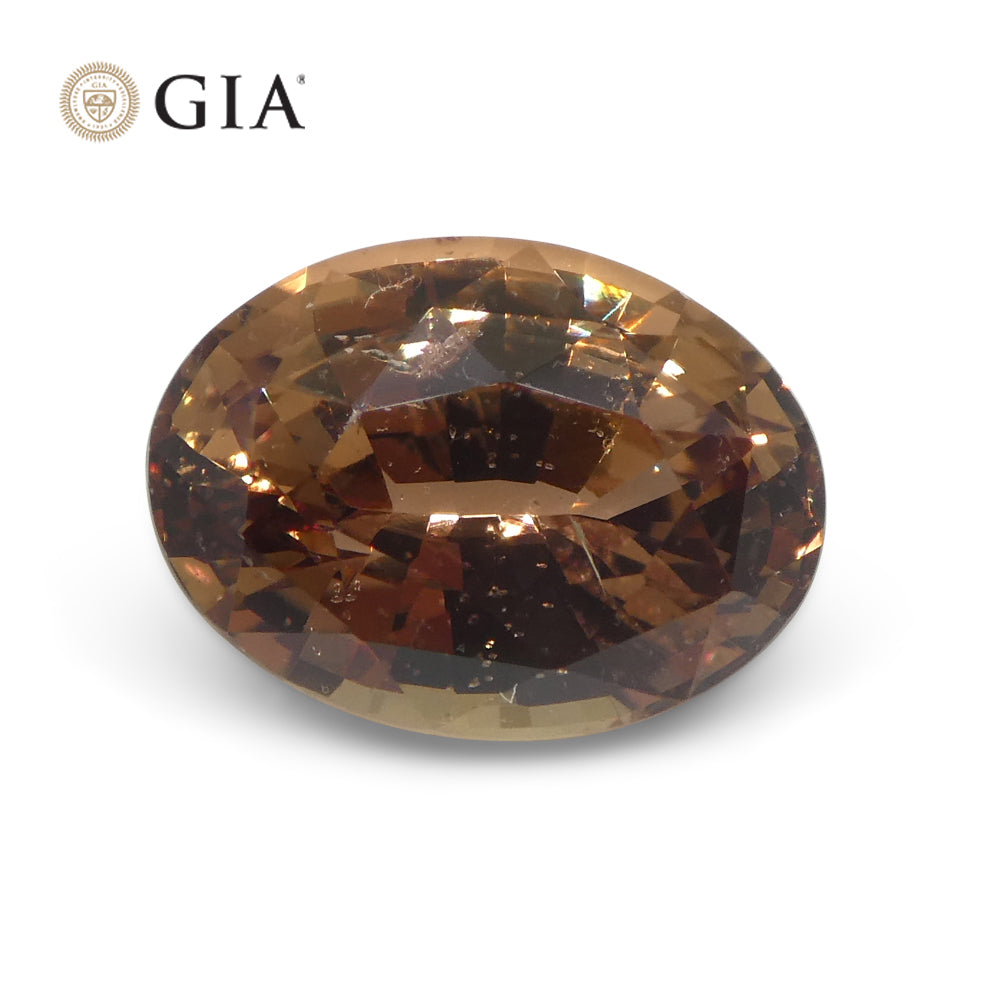 2.60ct Oval Brownish Pink Sapphire GIA Certified East Africa Unheated - Skyjems Wholesale Gemstones