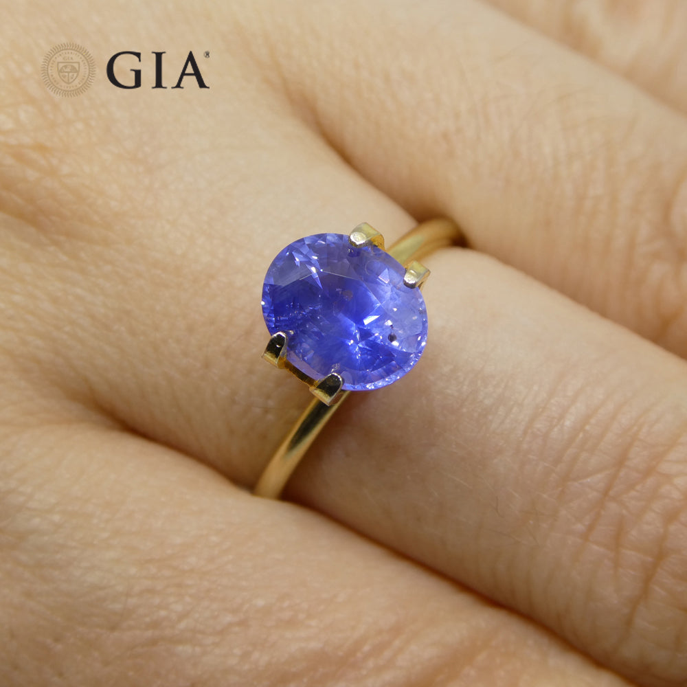 Oval Vivid Blue Sapphire GIA Certified Sri Lanka Unheated