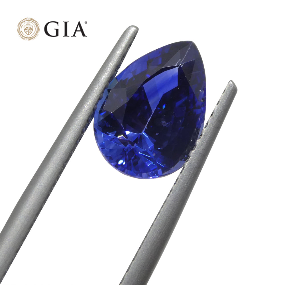 2.32ct Pear Blue Sapphire from Sri Lanka, GIA Certified Natural Gemstone by SkyJems Canadian Gem Experts