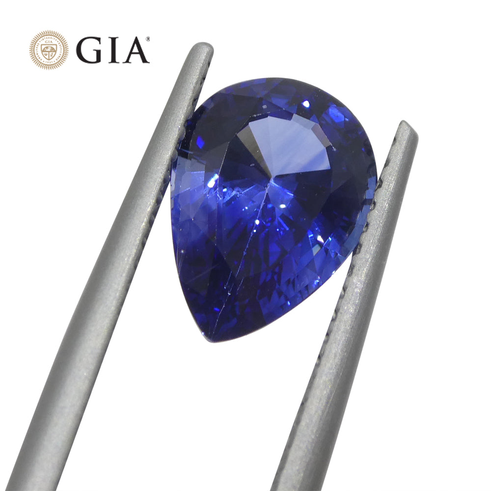 2.32ct Blue Pear Sapphire from Sri Lanka, GIA Certified Natural Gemstone by SkyJems Canadian Gem Experts