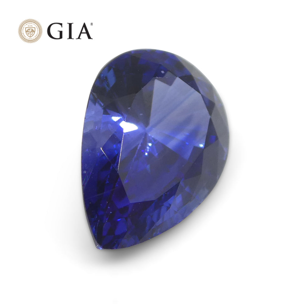 2.32ct Blue Pear Sapphire from Sri Lanka, GIA Certified Natural Gemstone by SkyJems Canadian Gem Experts