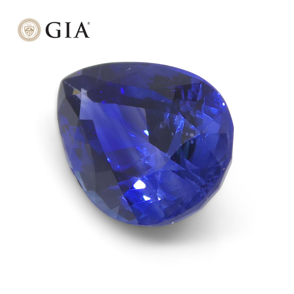 2.32ct Blue Pear Sapphire from Sri Lanka, GIA Certified Natural Gemstone by SkyJems Canadian Gem Experts