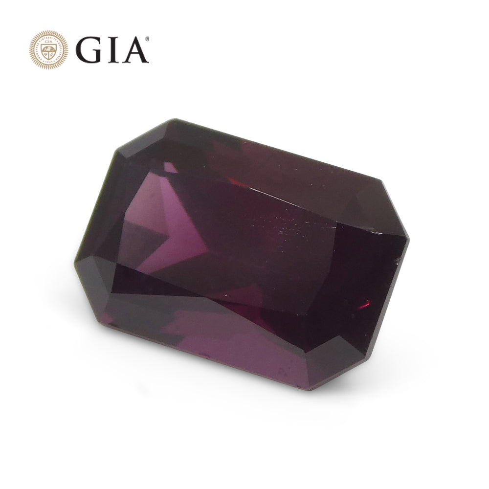 2.07ct Octagonal/Emerald Cut Purplish Red Spinel GIA Certified Unheated - Skyjems Wholesale Gemstones