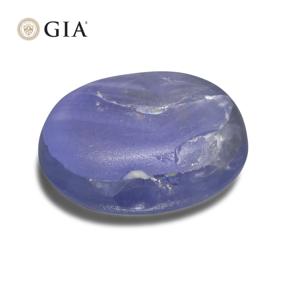 10.77ct Natural Blue Star Sapphire Oval Cabochon, GIA Certified Gemstone from SkyJems Canadian Gem Experts