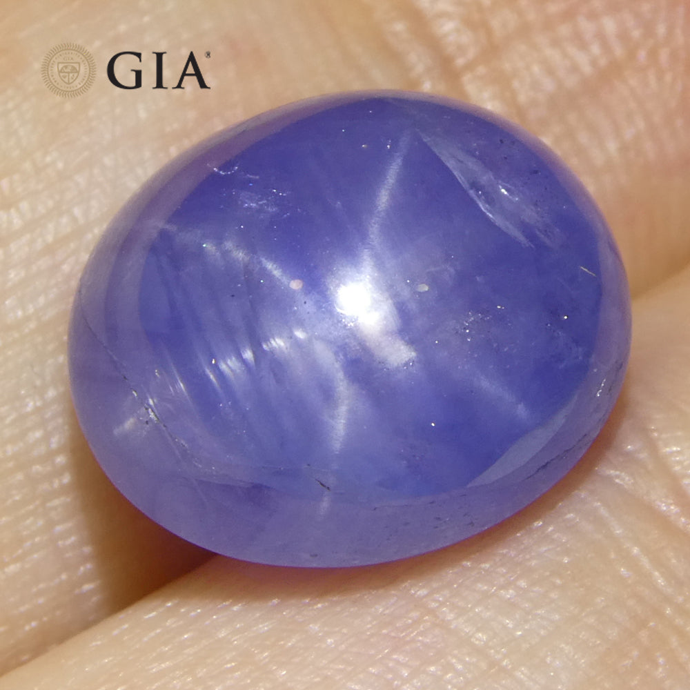 8.85ct Oval Blue Star Sapphire GIA Certified Sri Lanka Unheated - Skyjems Wholesale Gemstones