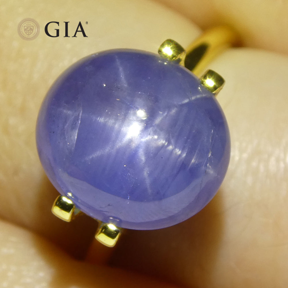 8.85ct Oval Blue Star Sapphire GIA Certified Sri Lanka Unheated - Skyjems Wholesale Gemstones