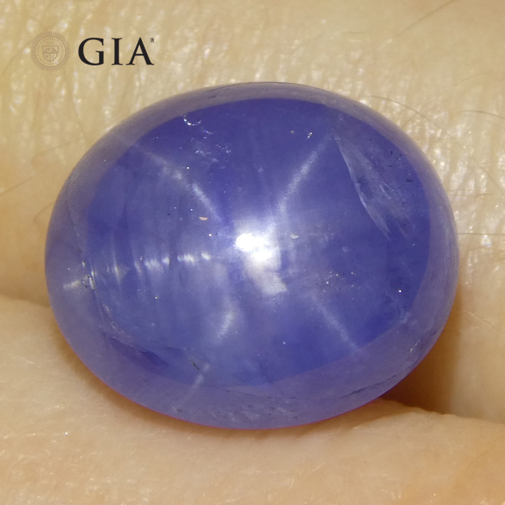 8.85ct Oval Blue Star Sapphire GIA Certified Sri Lanka Unheated - Skyjems Wholesale Gemstones