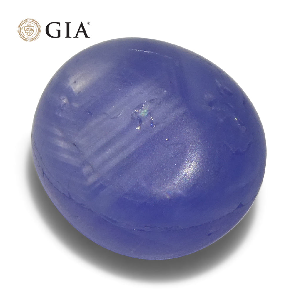 8.85ct Oval Blue Star Sapphire GIA Certified Sri Lanka Unheated - Skyjems Wholesale Gemstones
