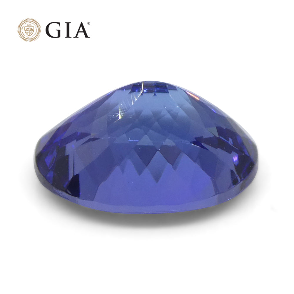 4.43ct Oval Violet-Blue Tanzanite GIA Certified Tanzania - Skyjems Wholesale Gemstones