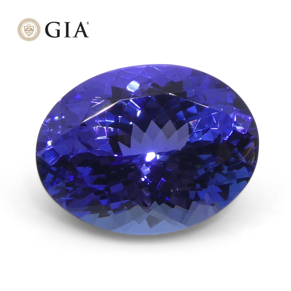 4.43ct Oval Violet-Blue Tanzanite GIA Certified Tanzania - Skyjems Wholesale Gemstones