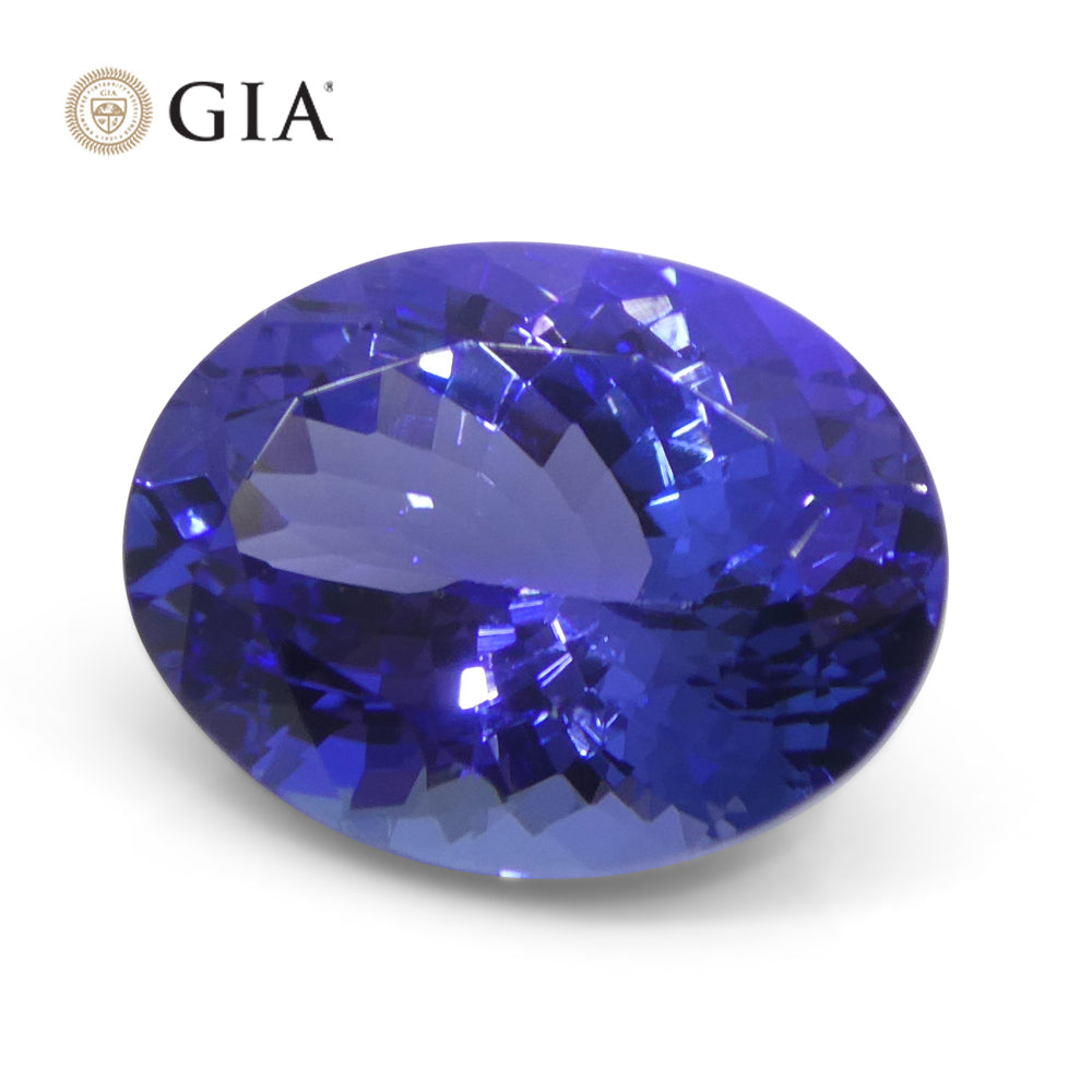 4.43ct Oval Violet-Blue Tanzanite GIA Certified Tanzania - Skyjems Wholesale Gemstones