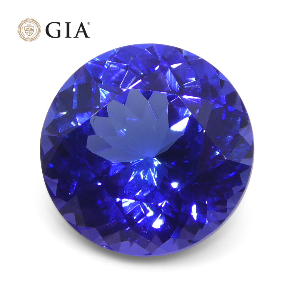 4.08ct Round Violet-Blue Tanzanite GIA Certified Tanzania - Skyjems Wholesale Gemstones
