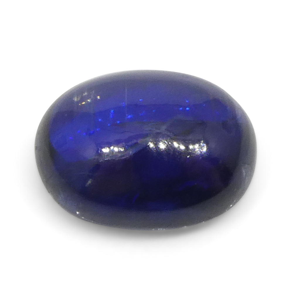 3.8ct Blue Kyanite Oval Cabochon from Brazil, premium single gemstone by SkyJems Canadian gem specialists