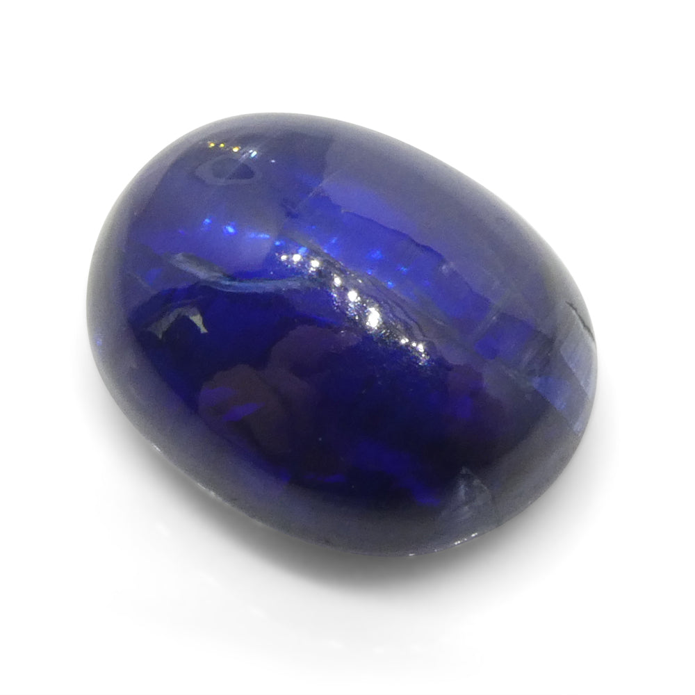 3.8ct Blue Kyanite Oval Cabochon from Brazil, premium single gemstone by SkyJems Canadian gem specialists