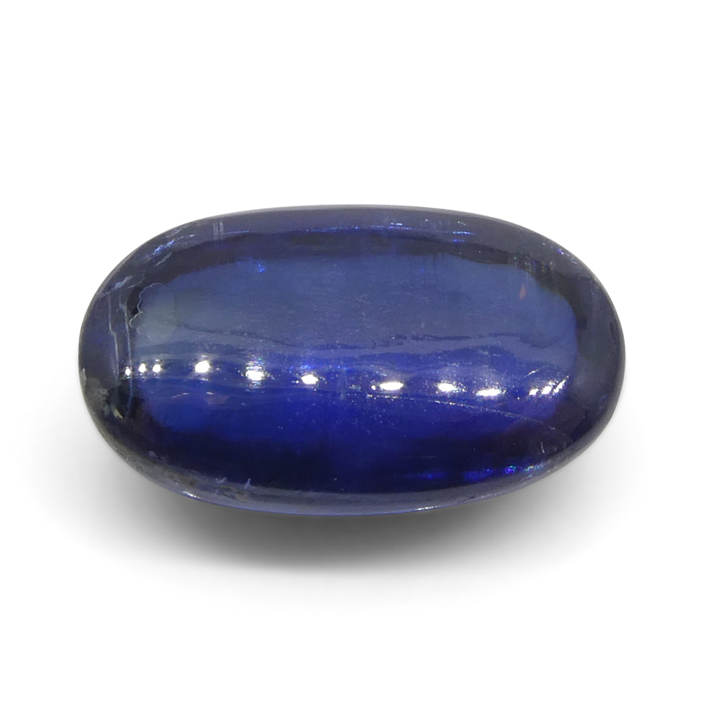 5.33ct Blue Kyanite Oval Cabochon from Brazil, rare gemstone by SkyJems Canadian gem specialists
