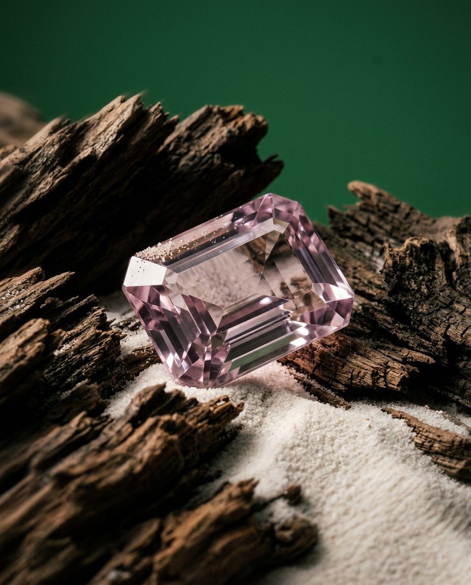 SkyJems 5.85ct Brazilian Orangy Pink Morganite Octagonal Emerald Cut Gemstone for Fine Jewelry