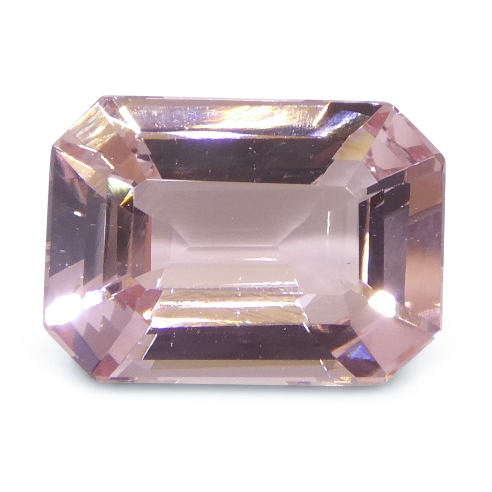 Morganite 5.13 cts 13.52 x 9.76 x 5.95 mm Octagonal/Emerald Cut Orangy Pink $3080