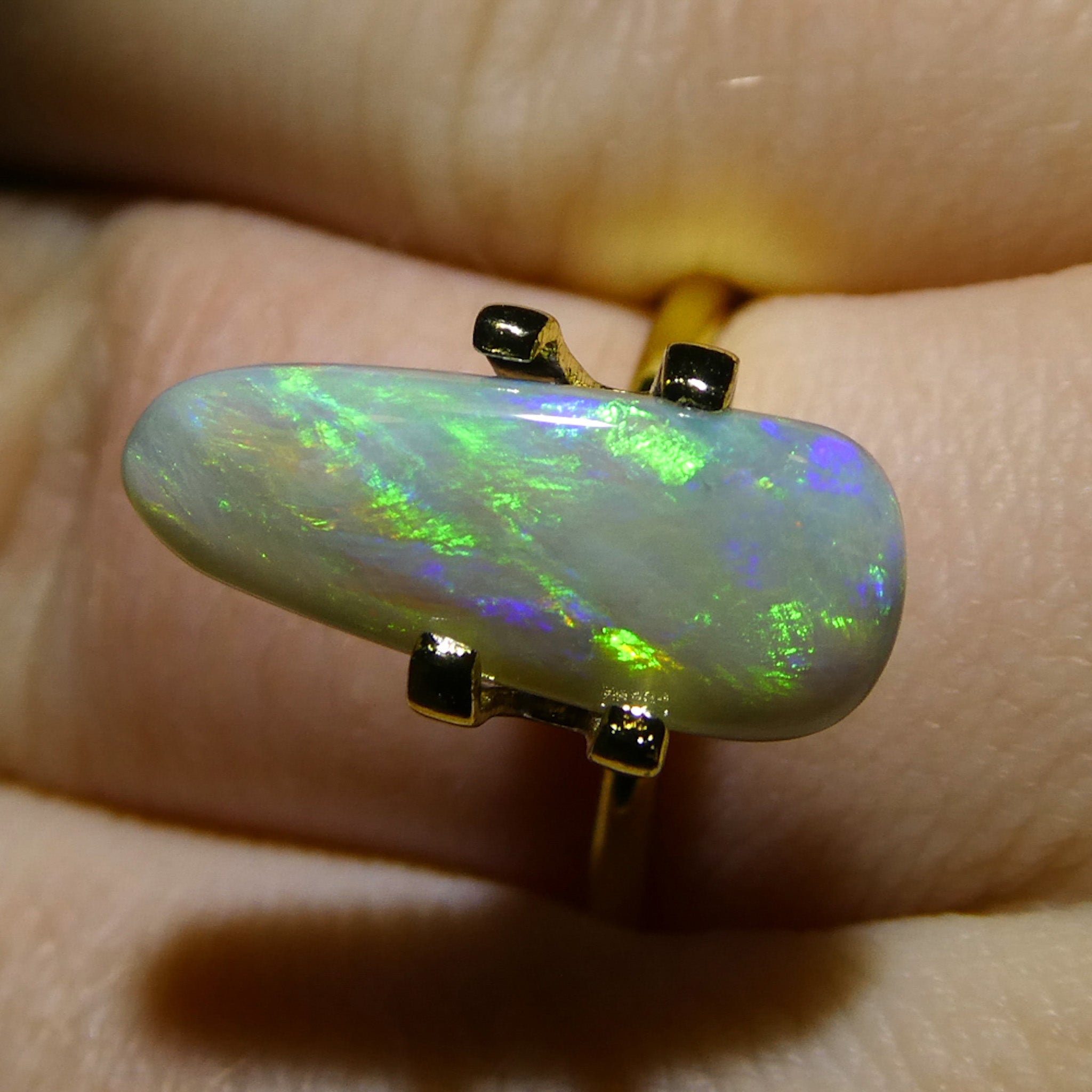 Rare Gray OPal CabochOn, .55 ct FreeLight Play of Color Premium SkylyJemsEms Collector'sOch
Human explanation: Perfect. Can