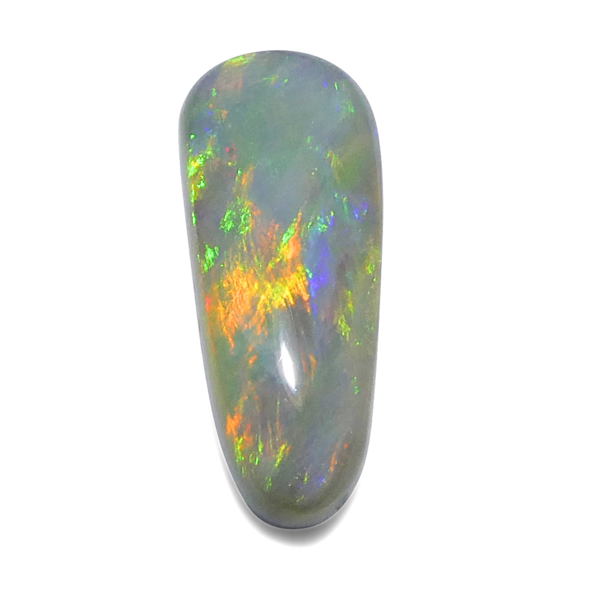 3.55ct Gray Australian Opal Cabochon with Play of Color from SkyJems Rare Gemstones Collection