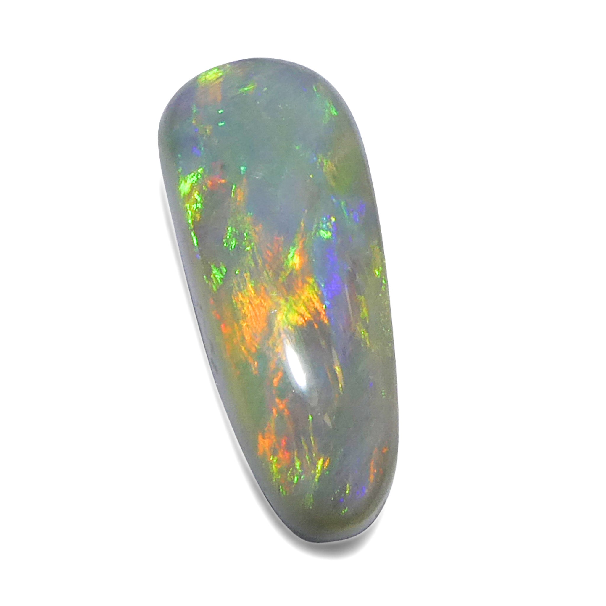 3.55ct Gray Australian Opal Cabochon with Play of Color by SkyJems, rare freeform gemstone from Down Under