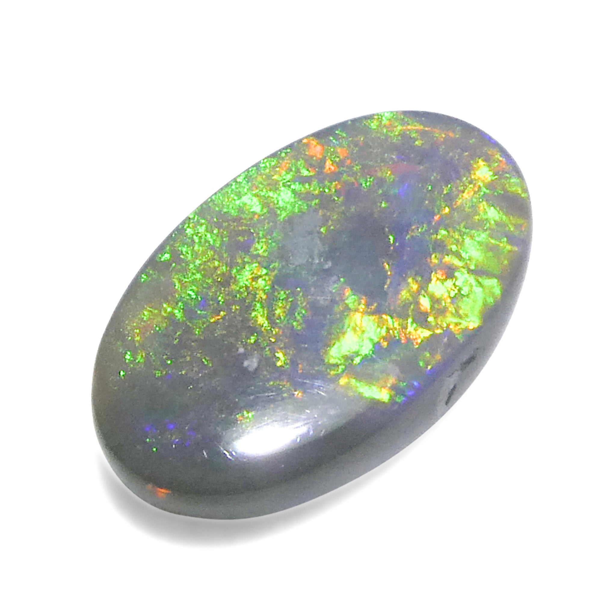 2.89ct Gray Oval Cabochon Opal from Australia, rare gemstone by SkyJems Canadian gem specialists