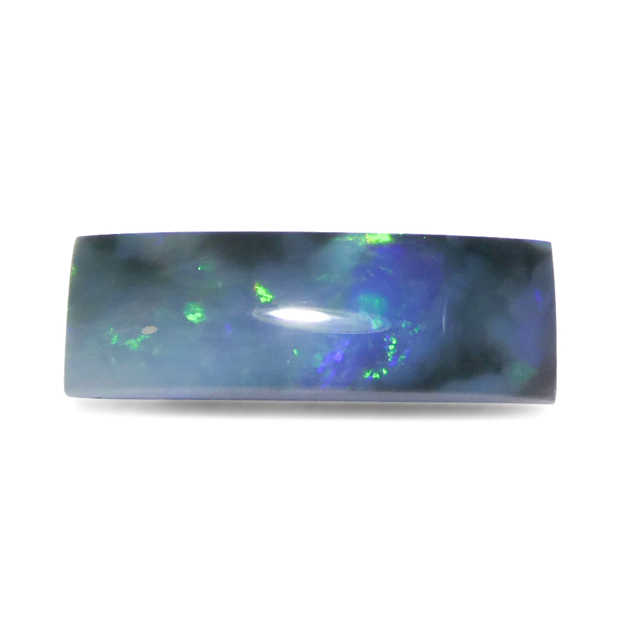 4.48ct Rectangular Cabochon Gray Opal from Australia - Skyjems Wholesale Gemstones