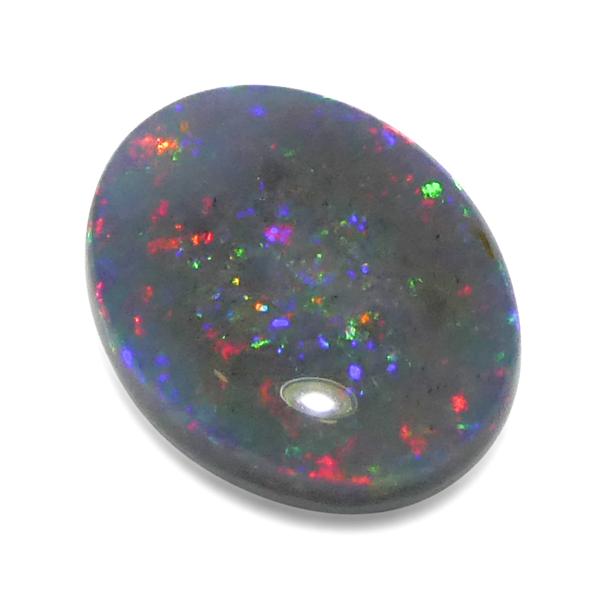 2.43ct Gray Australian Opal Cabochon with Play of Color from SkyJems Rare Gemstones Collection