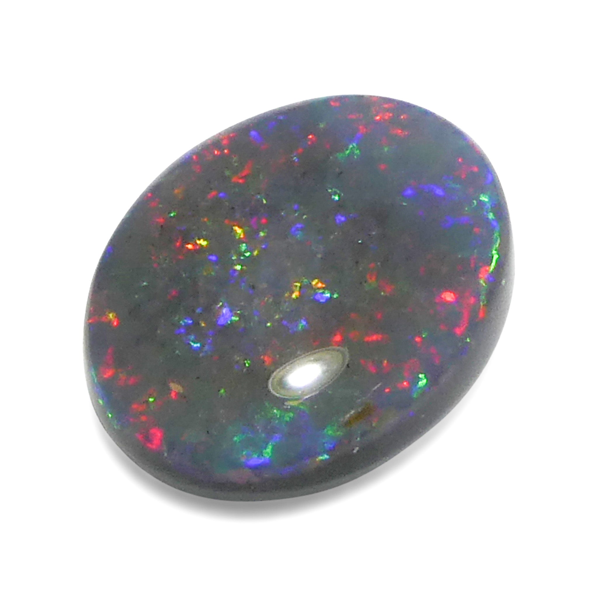 2.43ct Gray Australian Opal Cabochon with Play of Color from SkyJems Rare Gemstones Collection