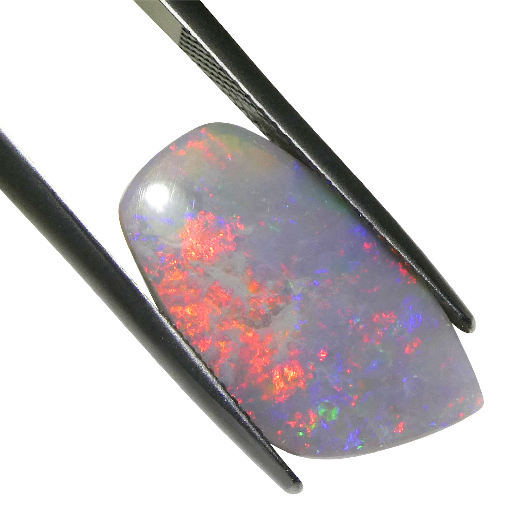 3.98ct Gray Australian Opal Cabochon with Play of Color by SkyJems, rare freeform gemstone from Down Under