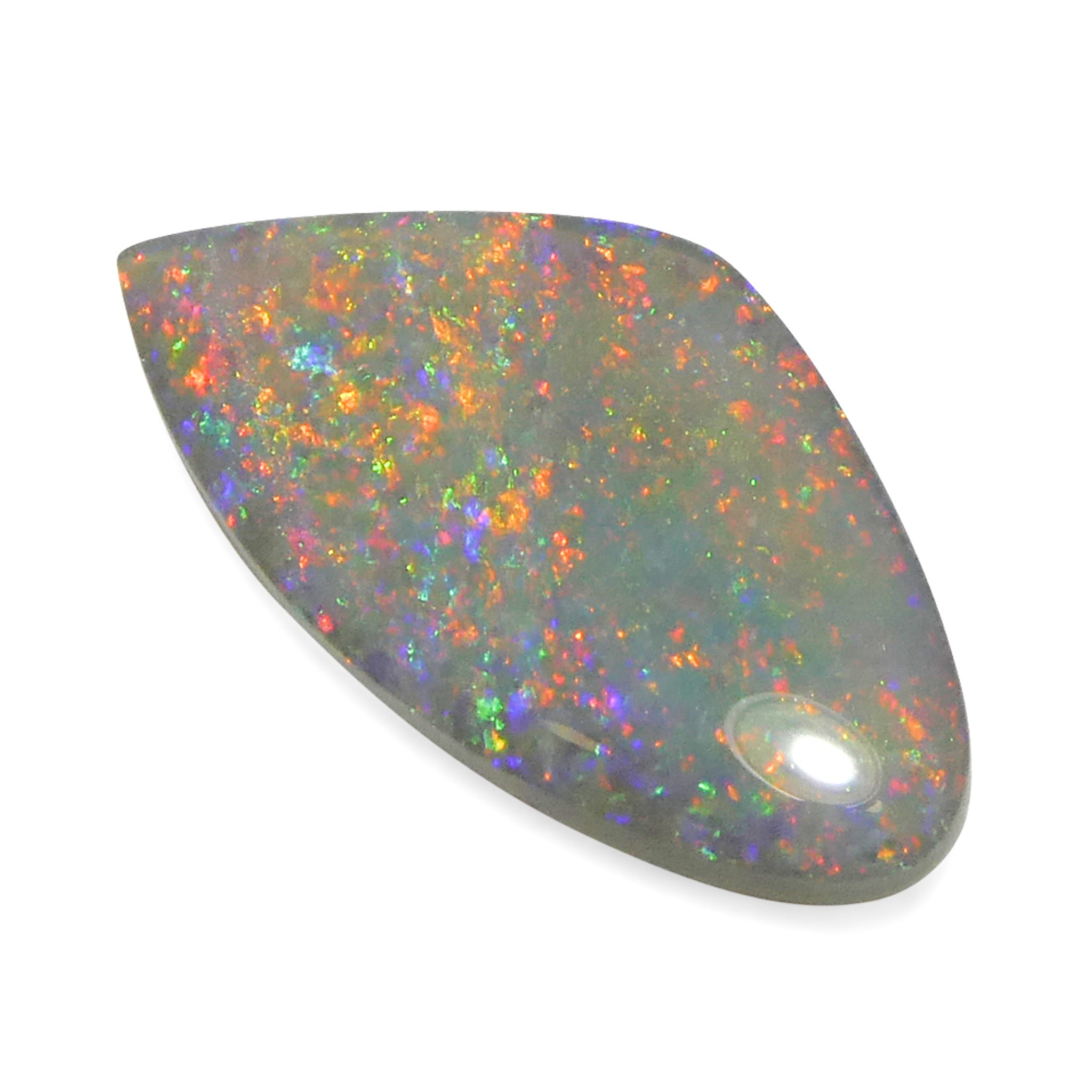 1.7ct Freeform Gray Australian Opal Cabochon with Play of Color by SkyJems, Rare Gem Collector's Specimen