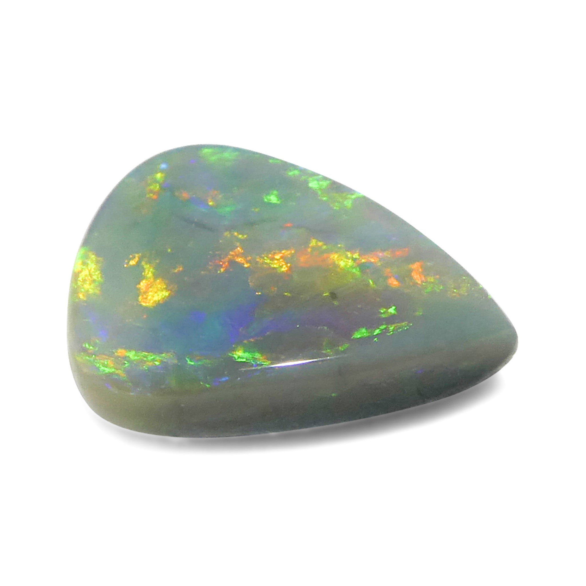 2.57ct Gray Australian Opal Cabochon with Play of Color by SkyJems Rare Gemstones Canada