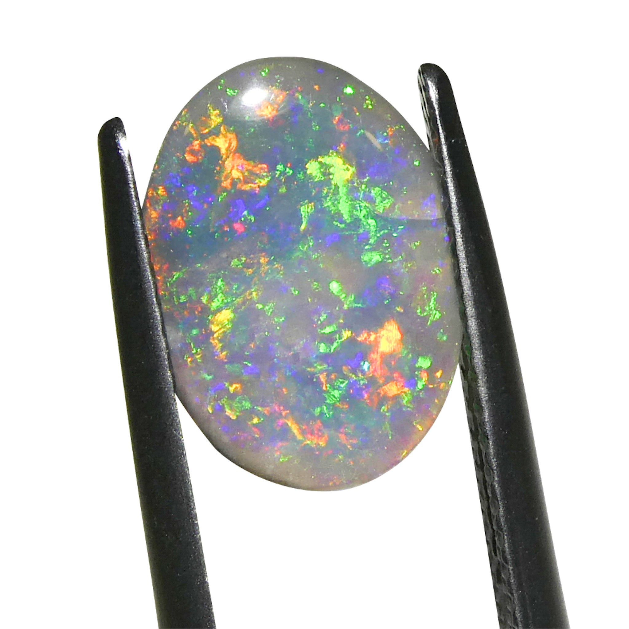 1.37ct Freeform Gray Australian Opal Cabochon with Play of Color by SkyJems, Rare Gem Collector's Specimen
