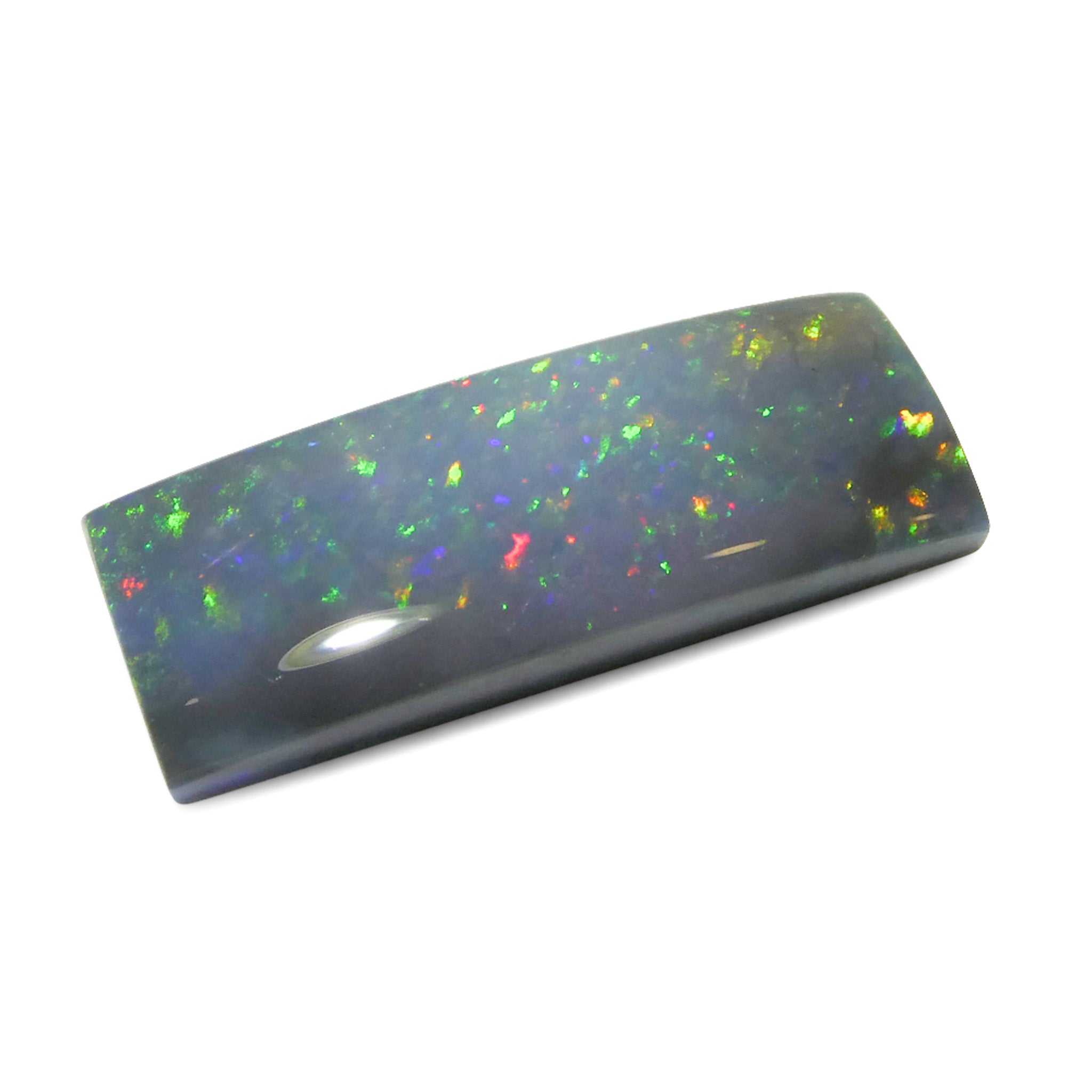 3.8ct Gray Australian Opal Cabochon with Play of Color from SkyJems Rare Gemstones Collection