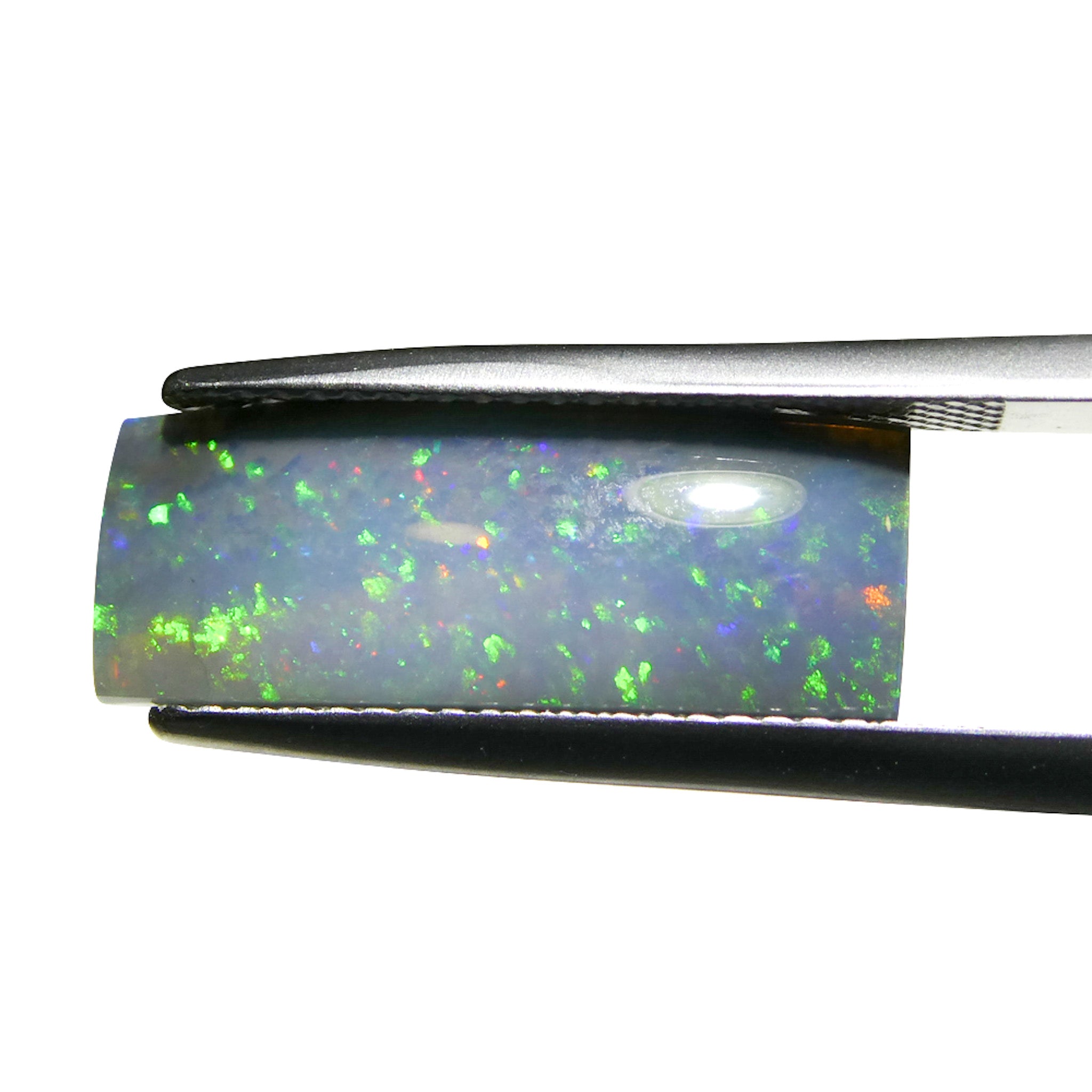 3.8ct Gray Australian Opal Cabochon with Play of Color by SkyJems, Rare Natural Gemstone Collector's Specimen