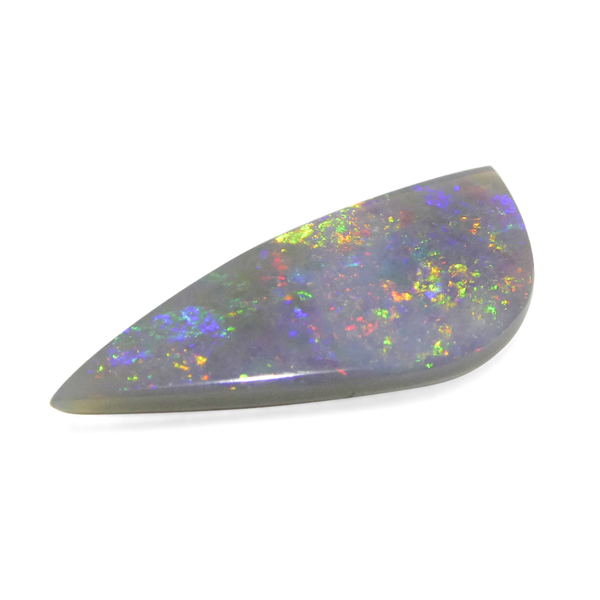 2.36ct Gray Australian Opal Cabochon with Play of Color by SkyJems, Rare Freeform Gemstone