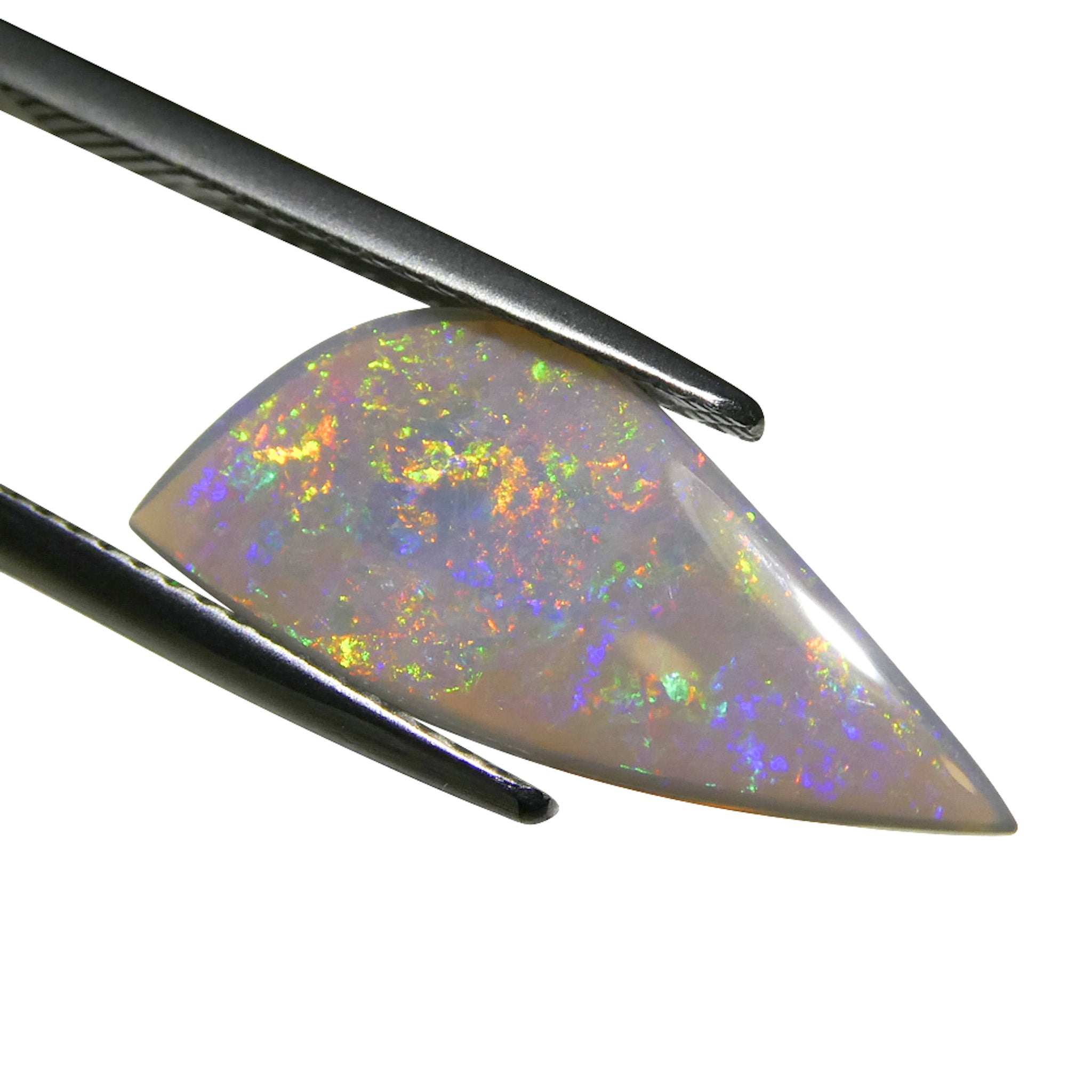 2.36ct Gray Australian Opal Cabochon with Play of Color by SkyJems, rare freeform gemstone from Down Under