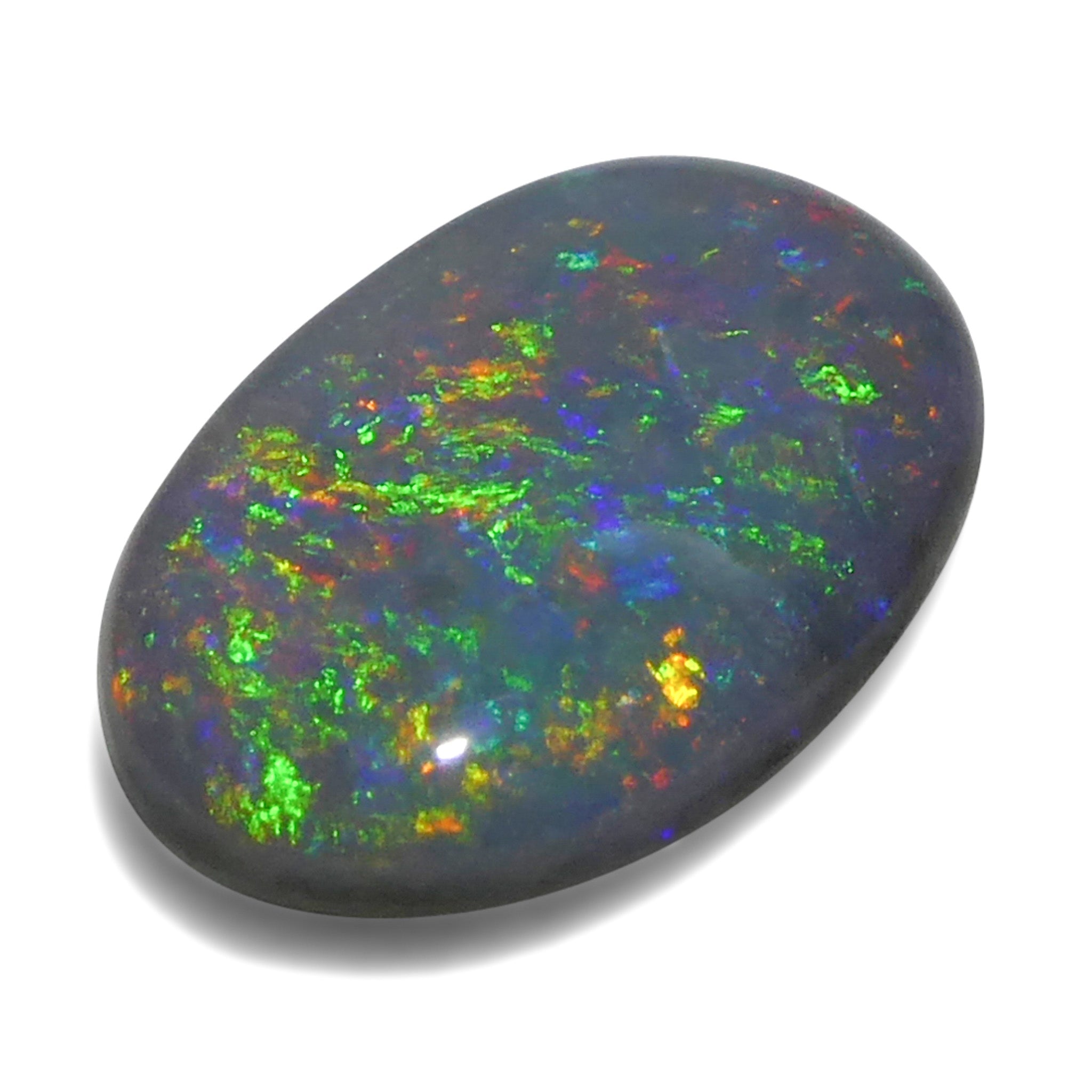 0.86ct Gray Australian Opal Cabochon with Play of Color | Premium Gemstone by SkyJems