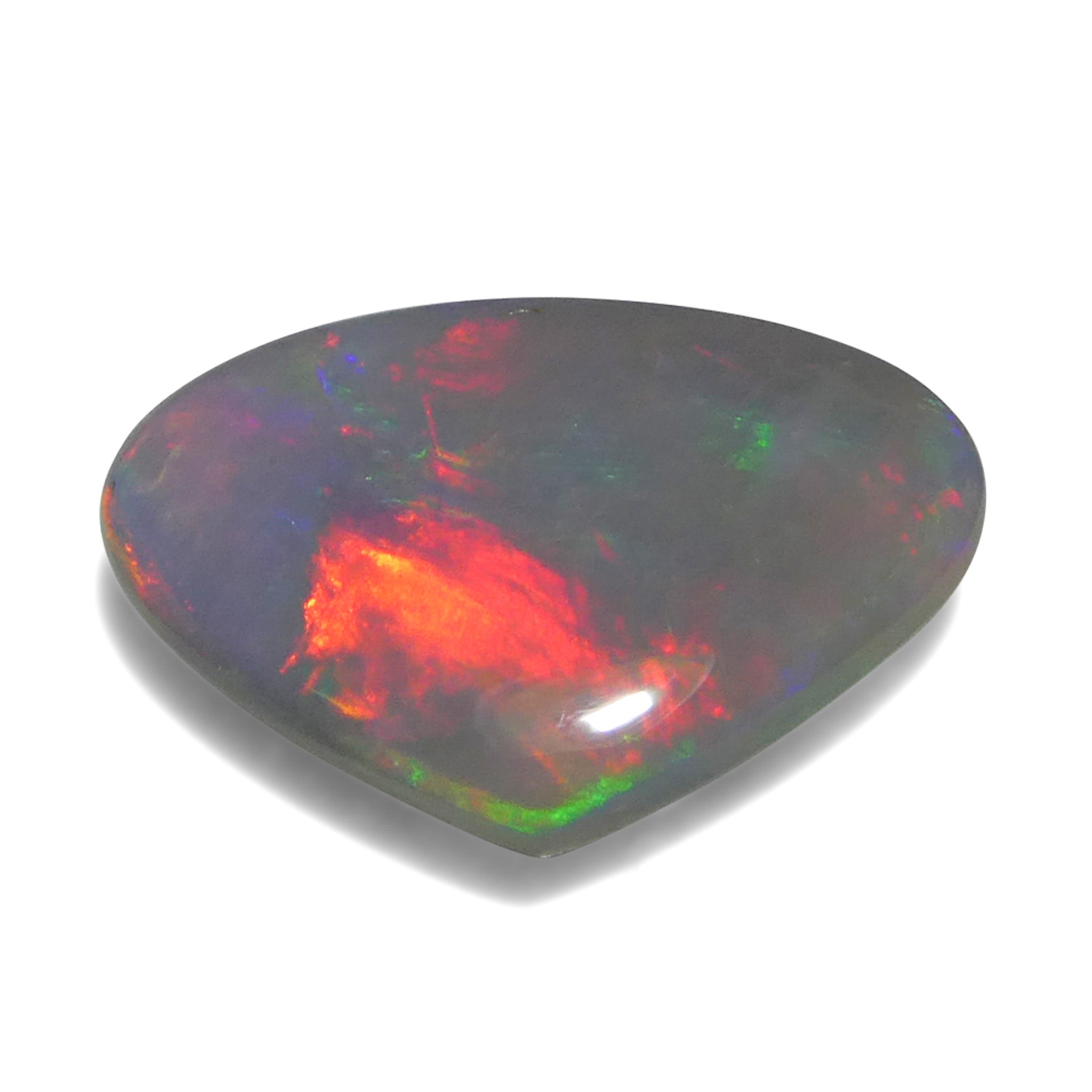 2.92ct Gray Australian Opal Cabochon with Play of Color by SkyJems - Rare Freeform Gemstone