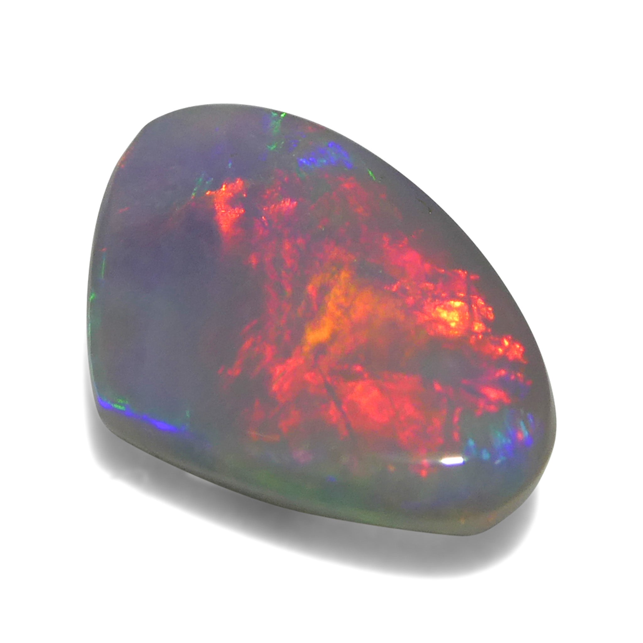 2.92ct Gray Australian Opal Cabochon with Play of Color by SkyJems, Rare Freeform Gemstone