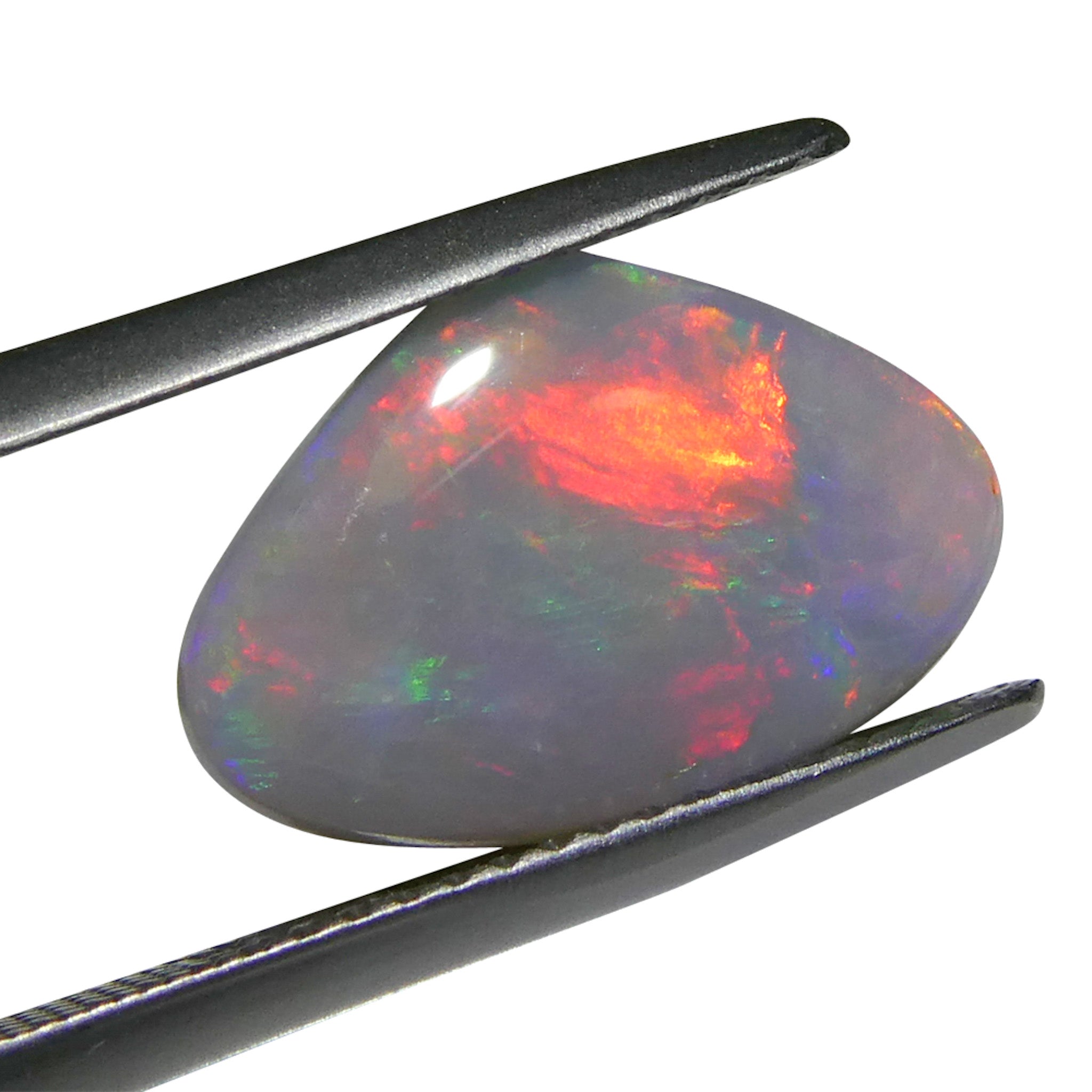 2.92ct Gray Australian Opal Cabochon with Play of Color by SkyJems, rare freeform gemstone